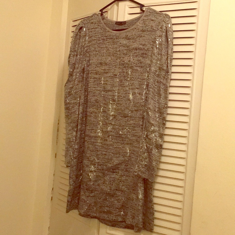 Zara sequin sweater dress